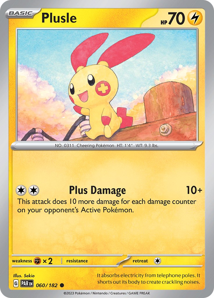 Plusle (60/182) - [Scarlet & Violet: Paradox Rift] Reverse Holofoil