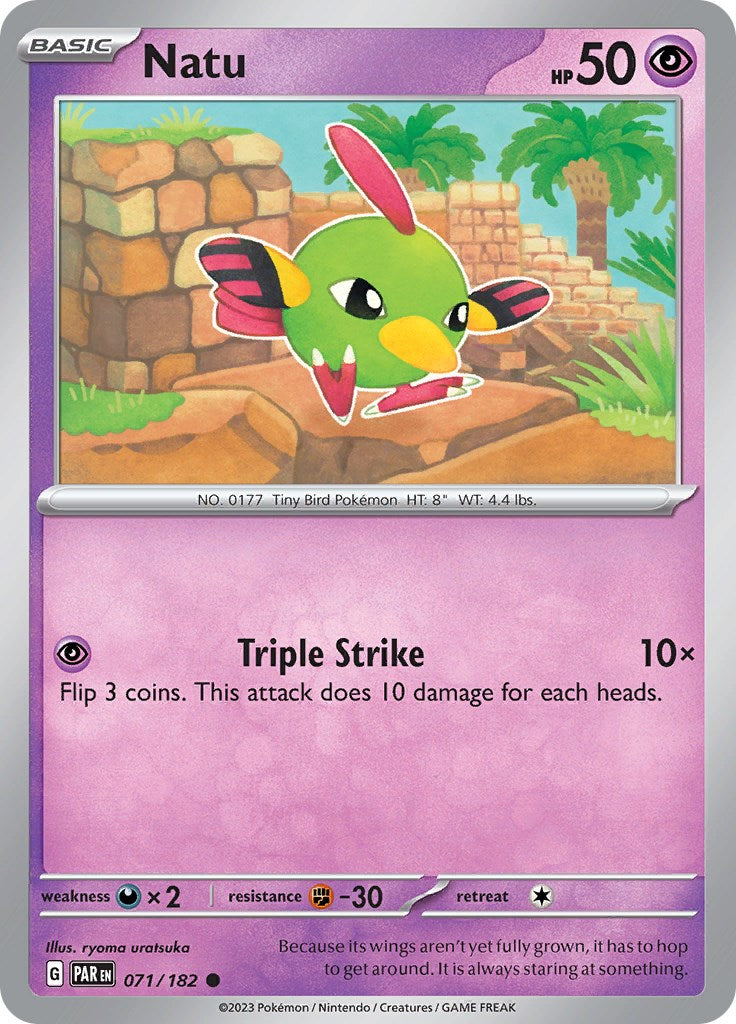 Natu (71/182) - [Scarlet & Violet: Paradox Rift] Reverse Holofoil