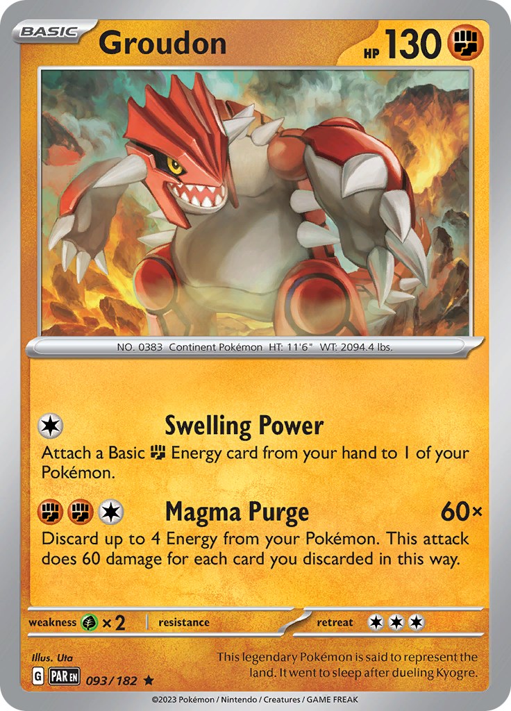 Groudon (93/182) - [Scarlet & Violet: Paradox Rift] Holofoil