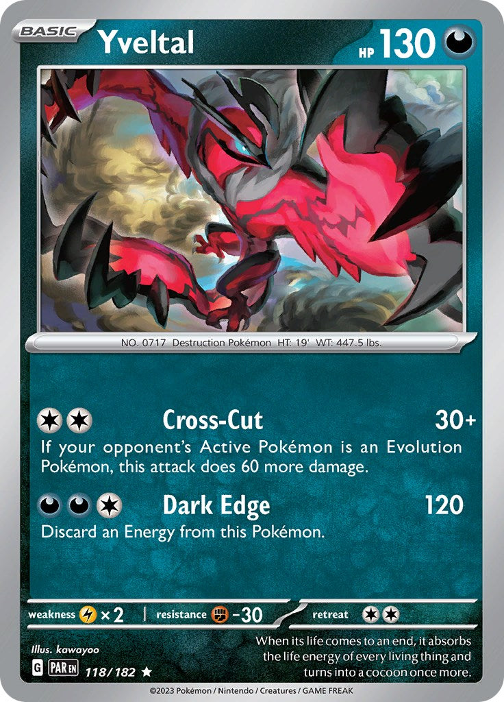 Yveltal (118/182) - [Scarlet & Violet: Paradox Rift] Holofoil