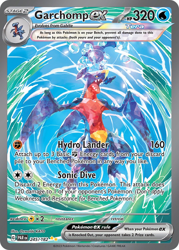 Garchomp ex (245/182) - [Scarlet & Violet: Paradox Rift] Holofoil