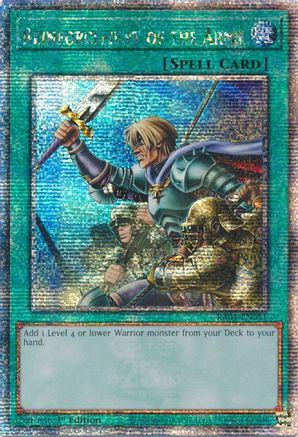 Reinforcement of the Army (Quarter Century Secret Rare) [RA01-EN051] - (Quarter Century Secret Rare)  1st Edition