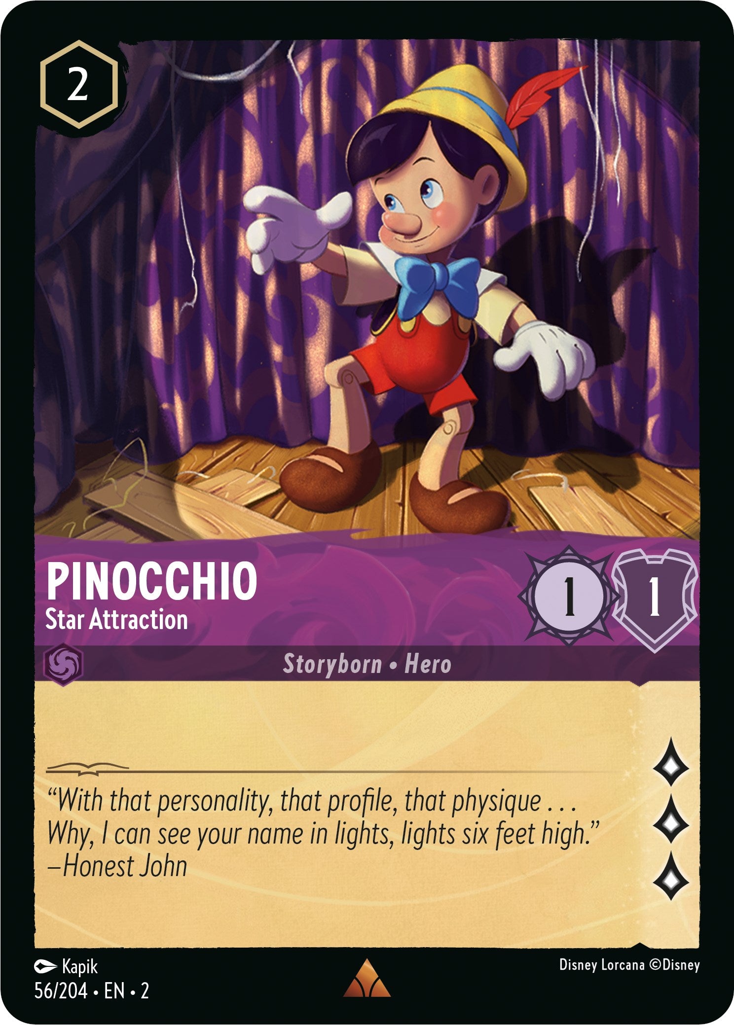 Pinocchio - Star Attraction 56/204 (Rise of the Floodborn)