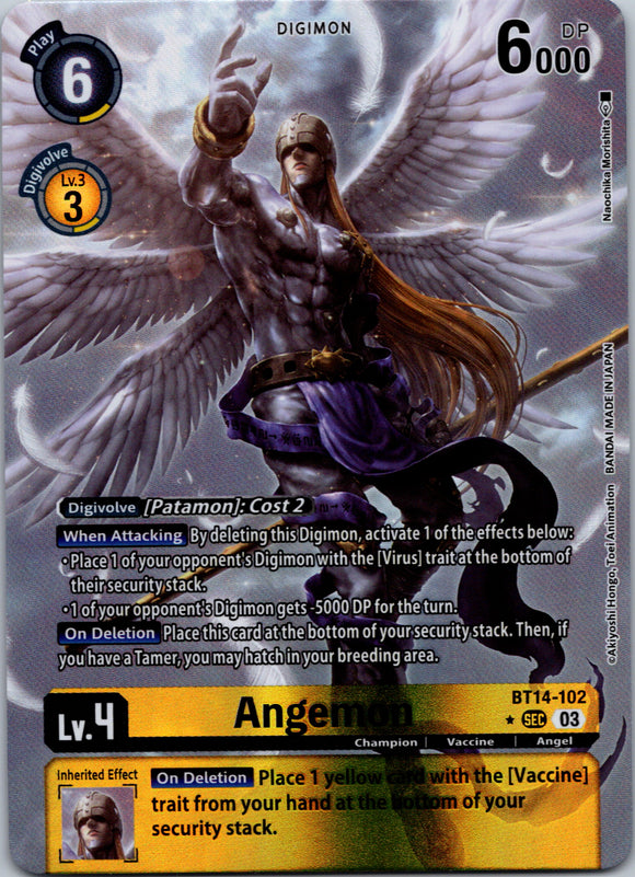 Angemon (Alternate Art) [BT14-102] [Blast Ace] Foil