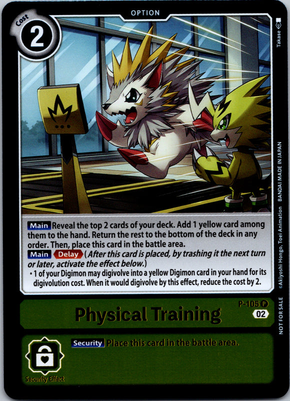 Physical Training (Blast Ace Box Topper) [P-105] [Digimon Promotion Cards] Foil