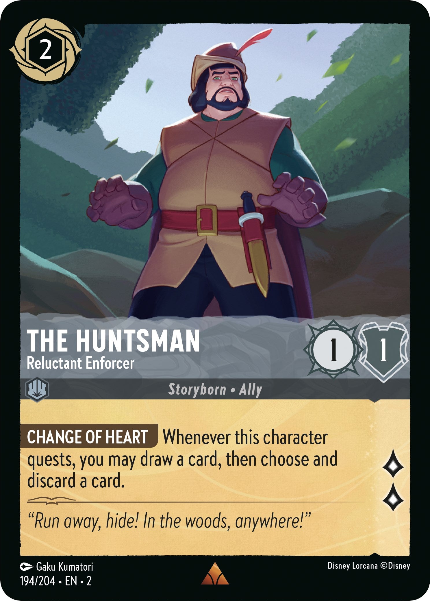 The Huntsman - Reluctant Enforcer 194/204 (Rise of the Floodborn) Cold Foil