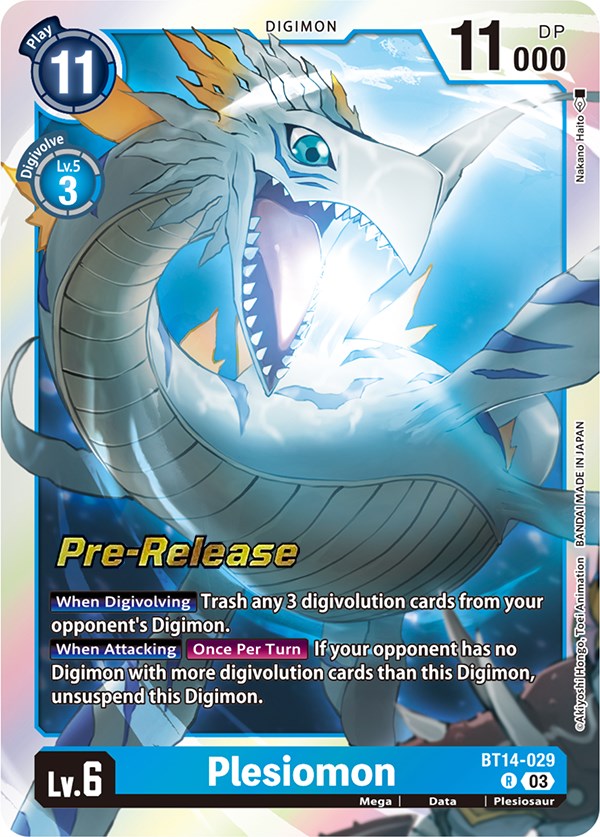 Plesiomon [BT14-029] [Blast Ace Pre-Release Cards] Foil