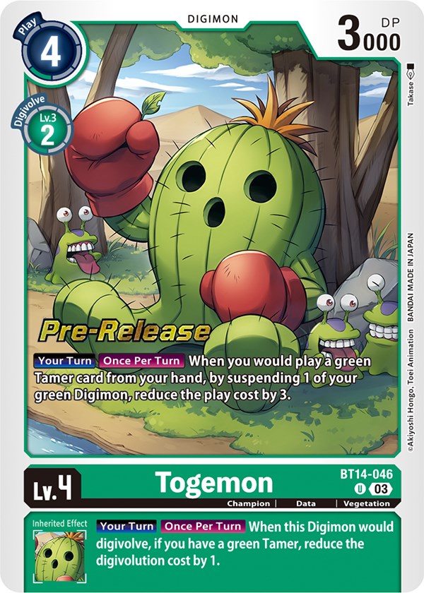 Togemon [BT14-046] [Blast Ace Pre-Release Cards] Foil