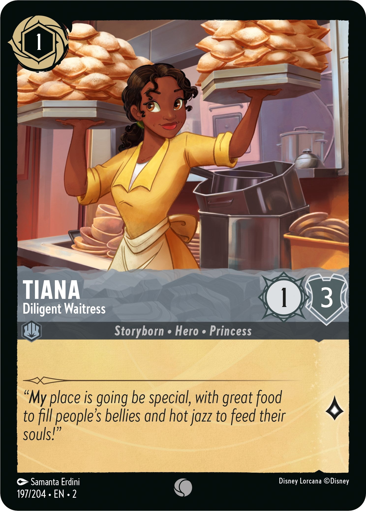 Tiana - Diligent Waitress 197/204 (Rise of the Floodborn)