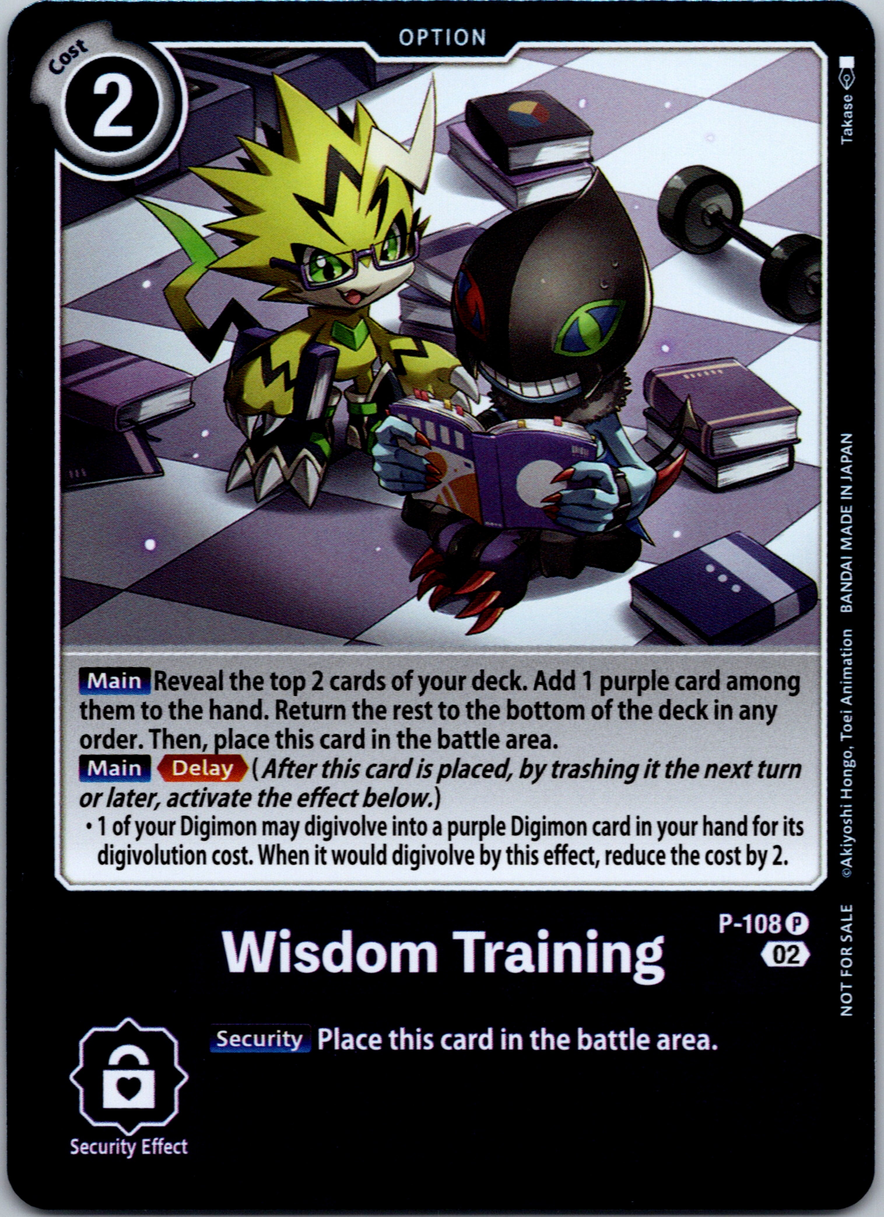 Wisdom Training (Blast Ace Box Topper) [P-108] [Digimon Promotion Cards] Foil