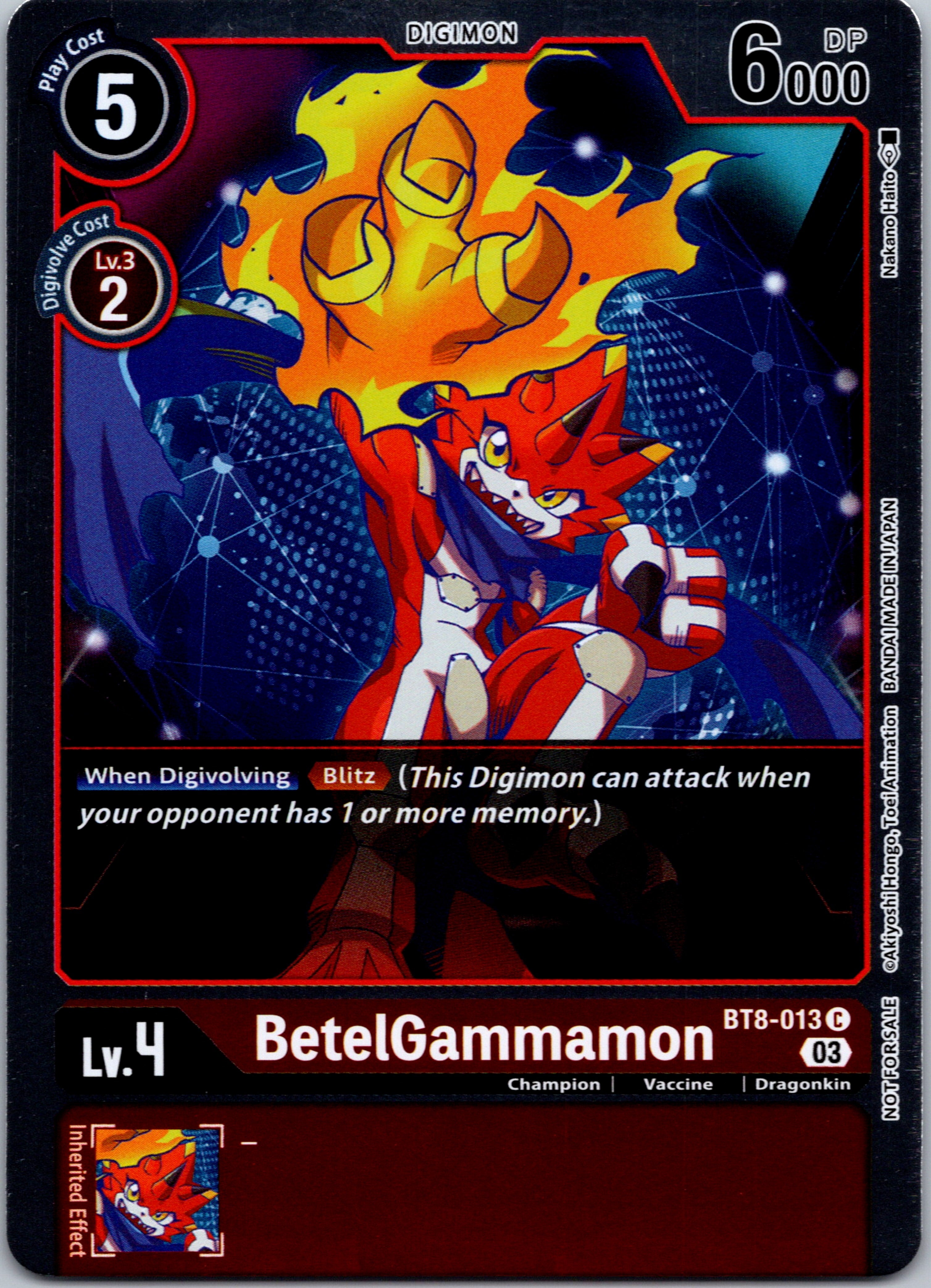 BetelGammamon (Official Tournament Pack Vol.11) [BT8-013] [New Awakening] Foil