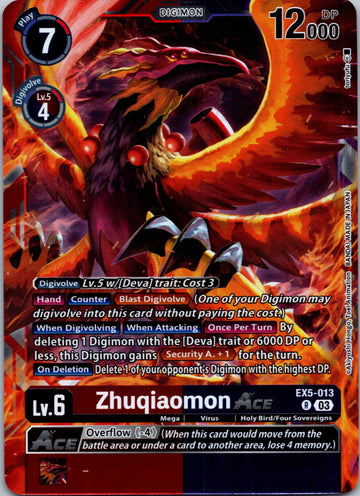 Zhuqiaomon Ace [EX5-013] [Animal Colosseum] Foil