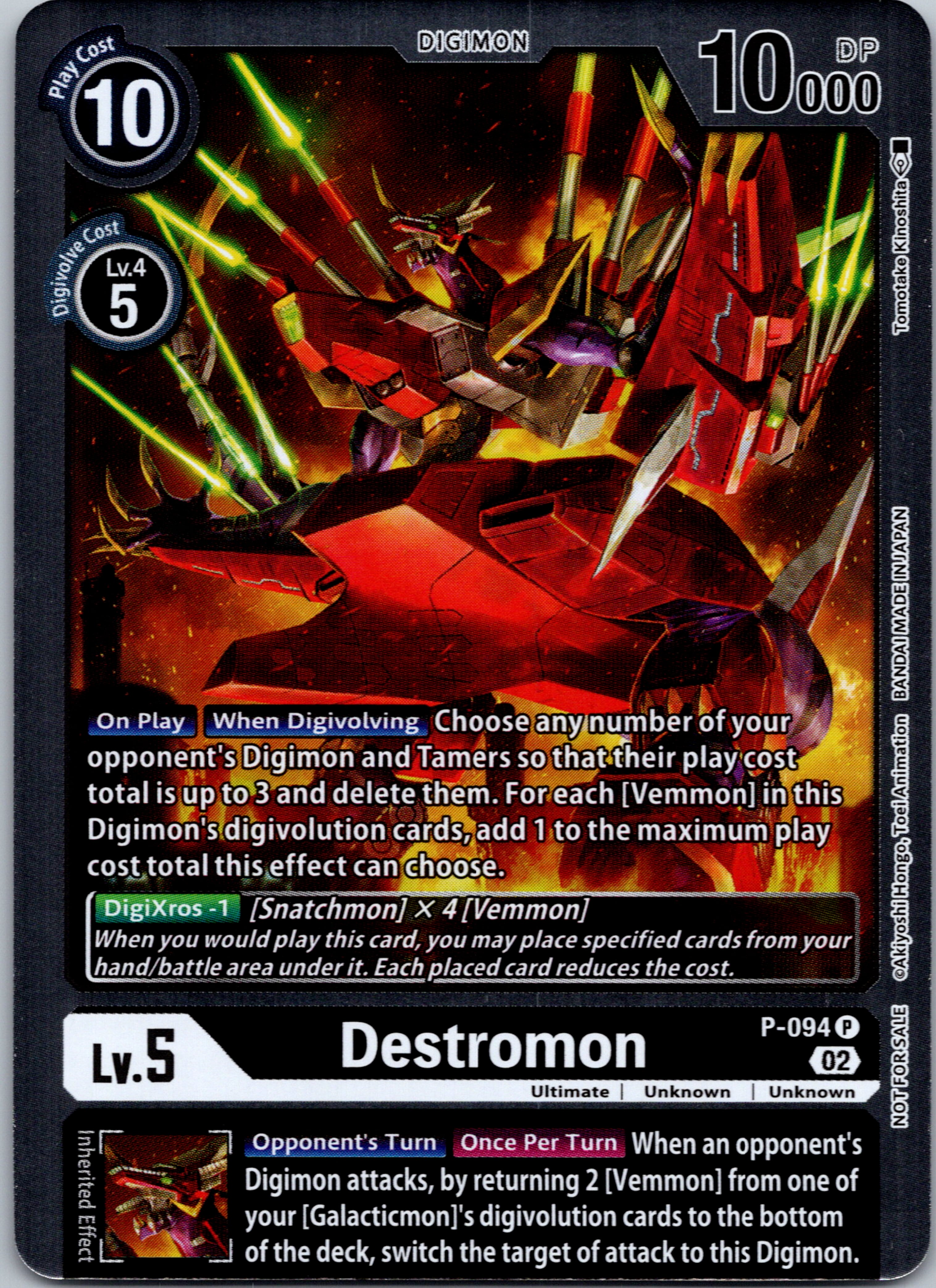 Destromon - P-094 (3rd Anniversary Update Pack) [P-094] [Digimon Promotion Cards] Foil