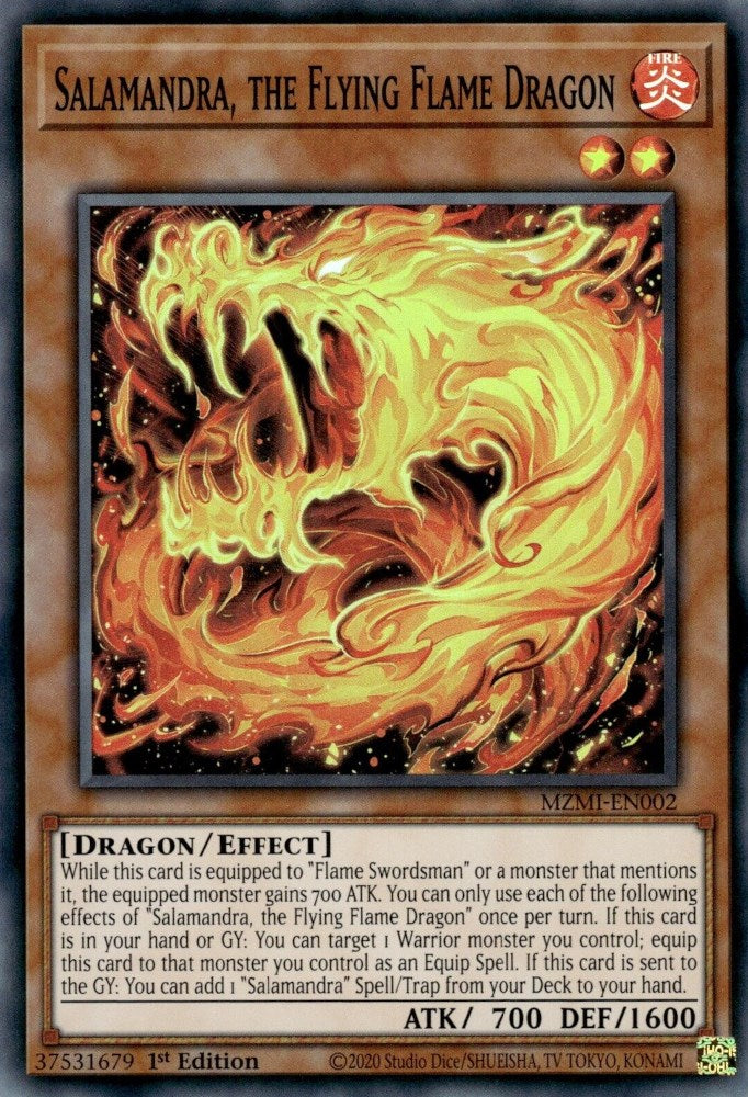 Salamandra, the Flying Flame Dragon [MZMI-EN002] - (Super Rare) 1st Edition