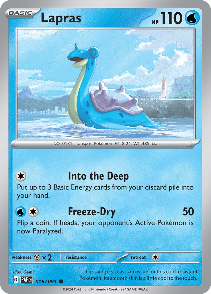 Lapras [016/091] - (Paldean Fates) Reverse Holofoil