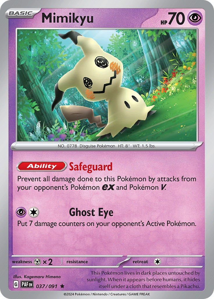 Mimikyu [037/091] - (Paldean Fates) Reverse Holofoil