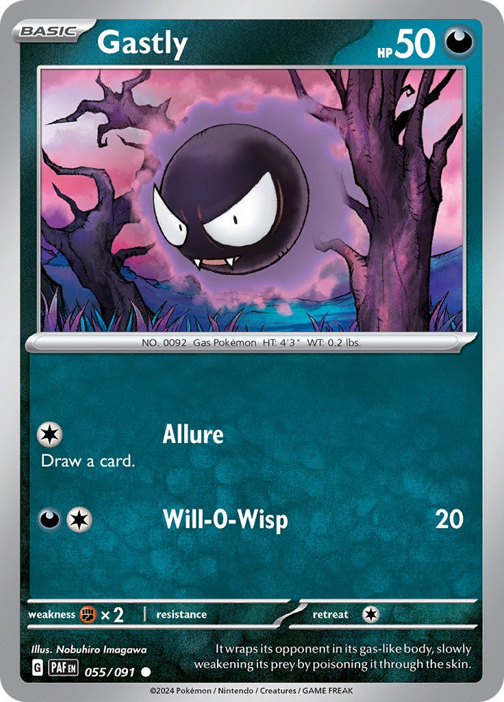 Gastly [055/091] - (Paldean Fates) Reverse Holofoil