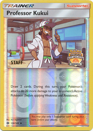 Professor Kukui (128/149) (Regional Championship Promo Staff) [Sun & Moon: Base Set] - Duel Kingdom