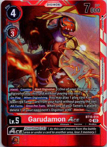 Garudamon Ace [BT15-014] [Exceed Apocalypse] Foil