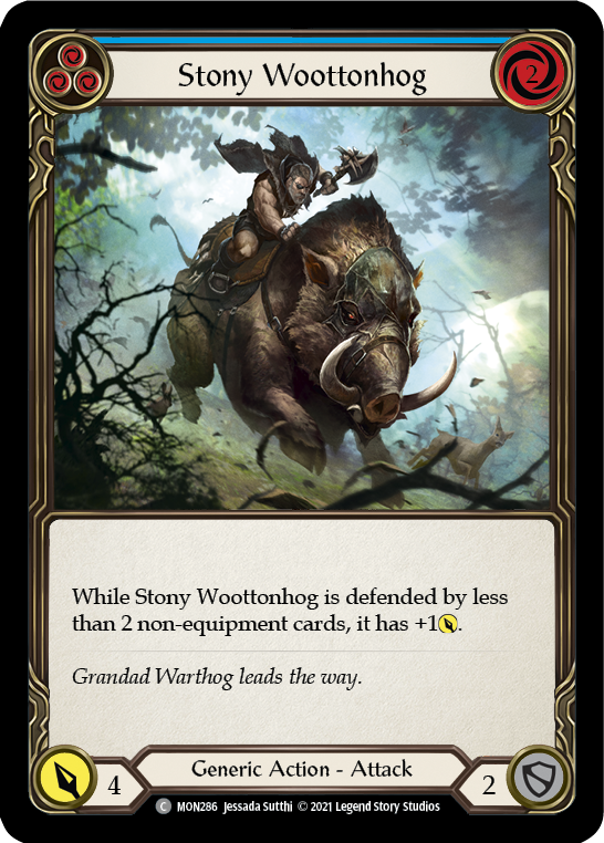 Stony Woottonhog (Blue) [MON286] 1st Edition Normal - Duel Kingdom