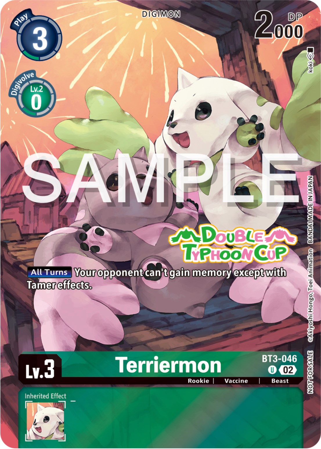 Terriermon (Double Typhoon Cup) [BT3-046] [Release Special Booster] Foil