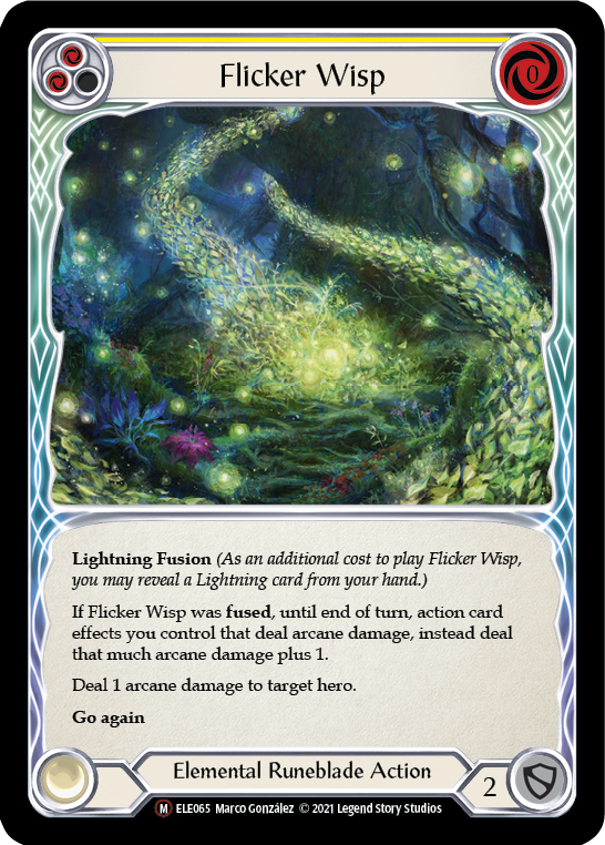 Flicker Wisp [U-ELE065] Unlimited Rainbow Foil - Duel Kingdom