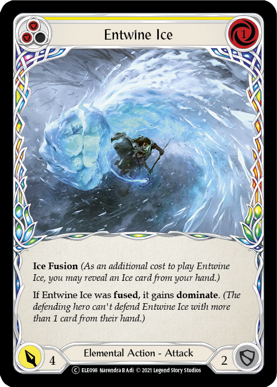 Entwine Ice (Yellow) [U-ELE098] Unlimited Rainbow Foil - Duel Kingdom