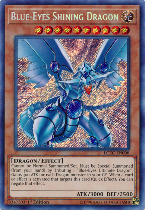 Blue-Eyes Shining Dragon [LCKC-EN008] Secret Rare - Duel Kingdom