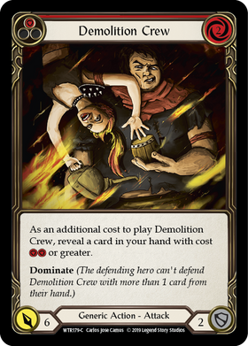 Demolition Crew (Red) [WTR179-C] Alpha Print Rainbow Foil - Duel Kingdom
