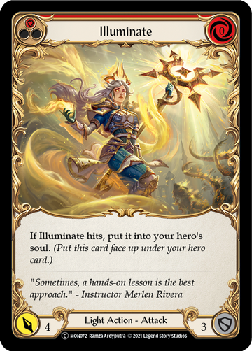Illuminate (Red) (Rainbow Foil) [U-MON072-RF] Unlimited Rainbow Foil - Duel Kingdom