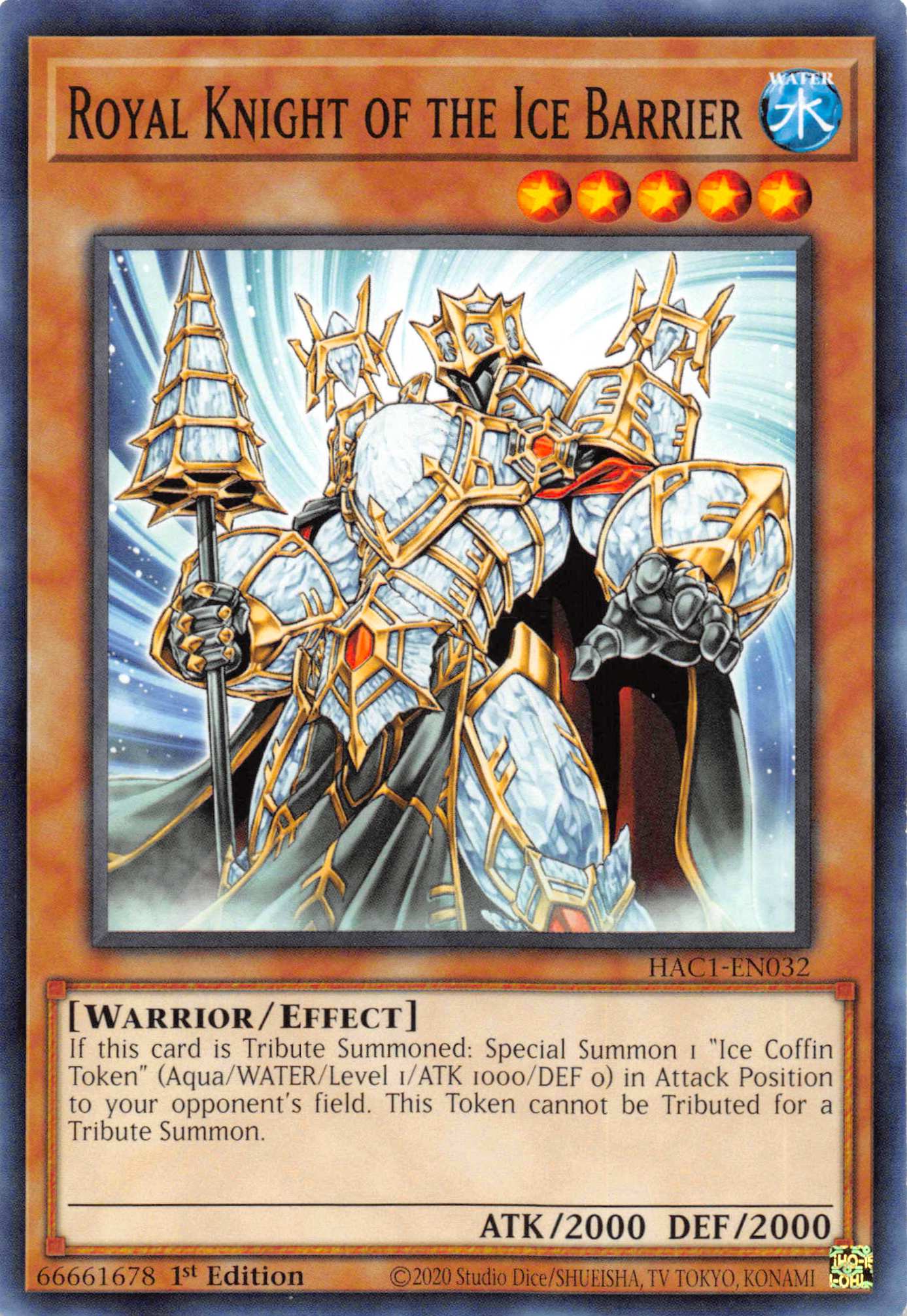 Royal Knight of the Ice Barrier [HAC1-EN032] Common - Duel Kingdom