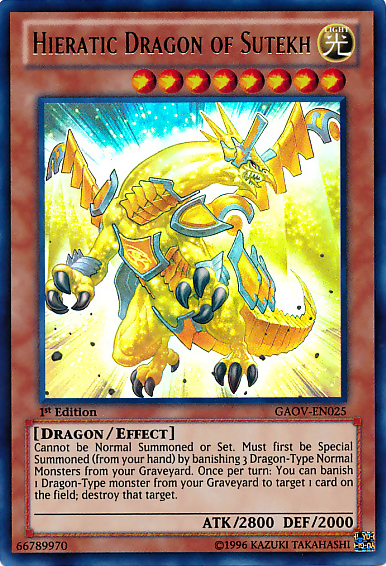Hieratic Dragon of Sutekh [GAOV-EN025] Ultra Rare - Duel Kingdom