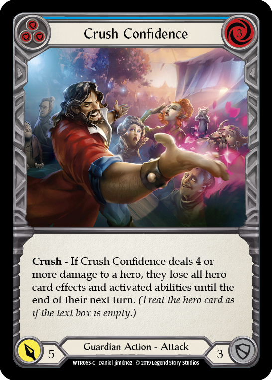 Crush Confidence (Blue) [WTR065-C] Alpha Print Rainbow Foil - Duel Kingdom