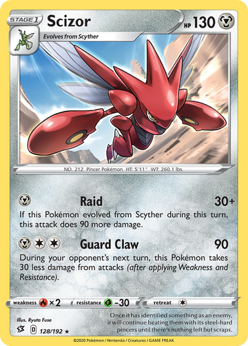 Scizor (128/192) [Sword & Shield: Rebel Clash] - Duel Kingdom