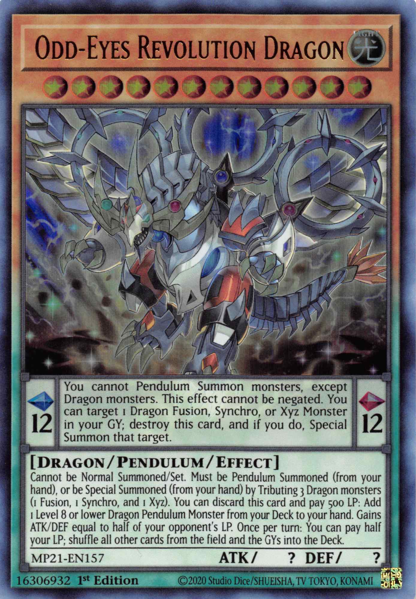 Odd-Eyes Revolution Dragon [MP21-EN157] Ultra Rare - Duel Kingdom