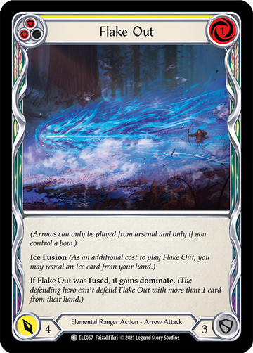 Flake Out (Yellow) [ELE057] 1st Edition Rainbow Foil - Duel Kingdom