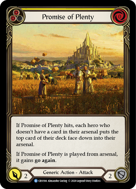 Promise of Plenty (Yellow) [CRU184] 1st Edition Normal - Duel Kingdom