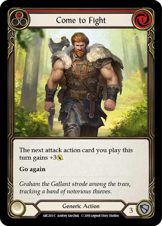 Come to Fight (Red) [ARC203-C] 1st Edition Normal - Duel Kingdom