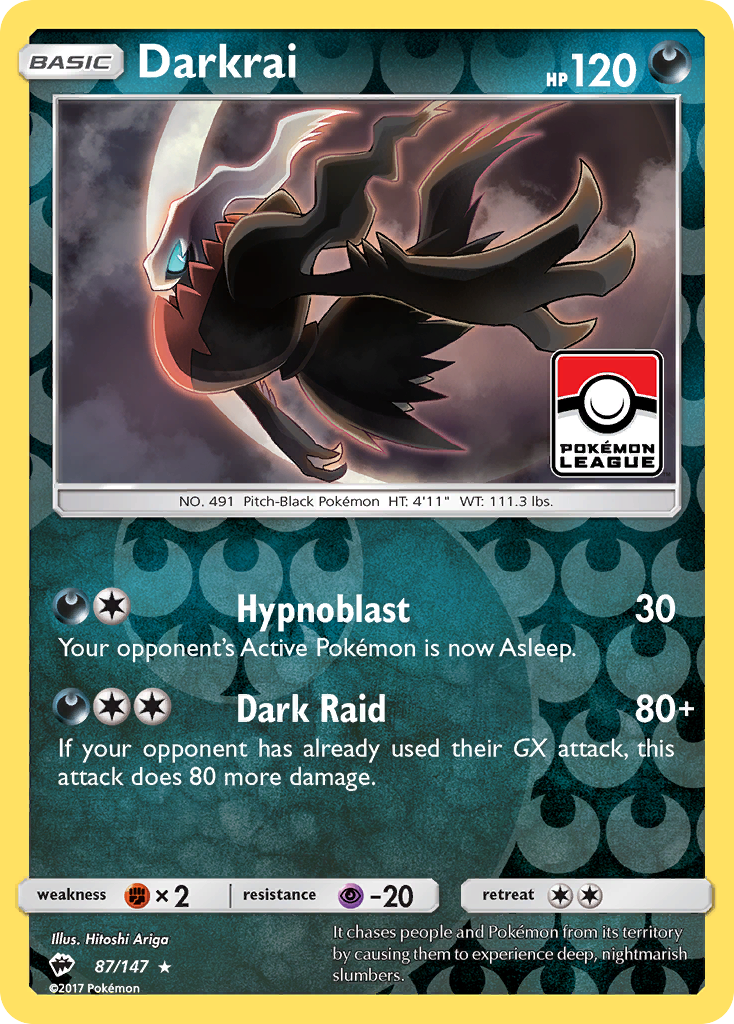 Darkrai (87/147) [Sun & Moon: Burning Shadows] - Duel Kingdom