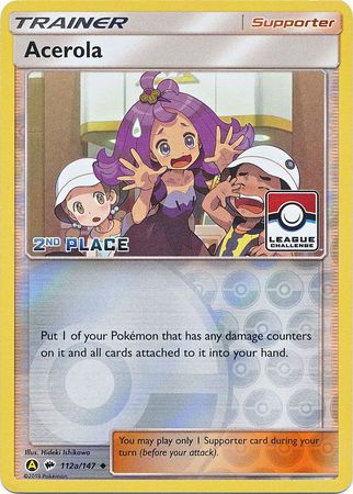 Acerola (112a/147) (League Promo 2nd Place) [Sun & Moon: Burning Shadows] - Duel Kingdom