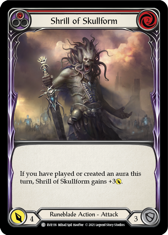 Shrill of Skullform (Red) [EVR116] 1st Edition Rainbow Foil - Duel Kingdom