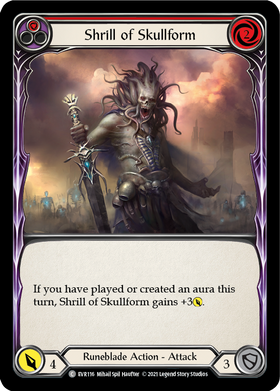 Shrill of Skullform (Red) [EVR116] 1st Edition Rainbow Foil - Duel Kingdom