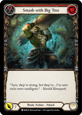 Smash with Big Tree (Red) (Rainbow Foil) [MON226-RF] 1st Edition Rainbow Foil - Duel Kingdom