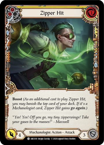 Zipper Hit (Yellow) [ARC030] Unlimited Normal - Duel Kingdom