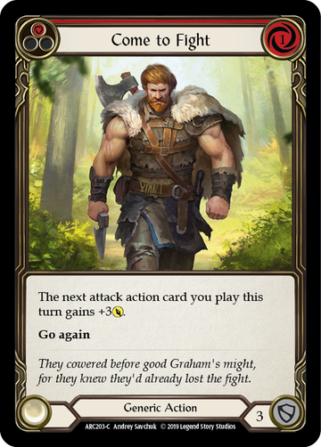 Come to Fight (Red) [ARC203-C] 1st Edition Rainbow Foil - Duel Kingdom