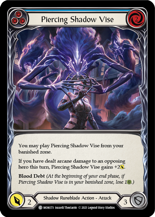 Piercing Shadow Vise (Blue) [MON173] 1st Edition Normal - Duel Kingdom