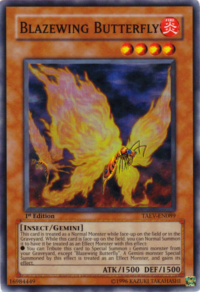 Blazewing Butterfly [TAEV-EN089] Super Rare - Duel Kingdom