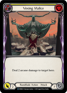 Vexing Malice (Yellow) (Rainbow Foil) [U-MON233-RF] Unlimited Rainbow Foil - Duel Kingdom