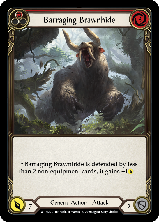 Barraging Brawnhide (Red) [WTR176-C] Alpha Print Normal - Duel Kingdom