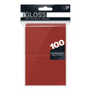 100ct PRO-Gloss Red Standard Deck Protector® sleeves - Duel Kingdom